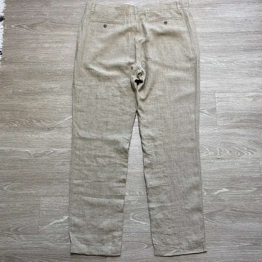 Grayers Aventura Washed Linen Safari Pants Men's 38x32 Khaki Brown NWT $155 MSRP